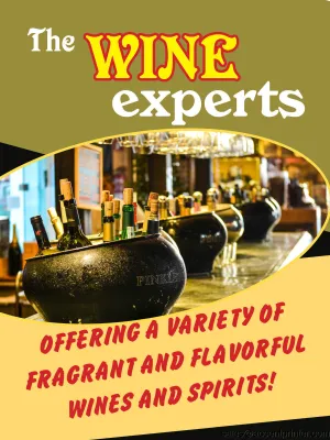 The Wine Experts Business Liquor Retail Display Sign, 18"w x 24"h, Full Color